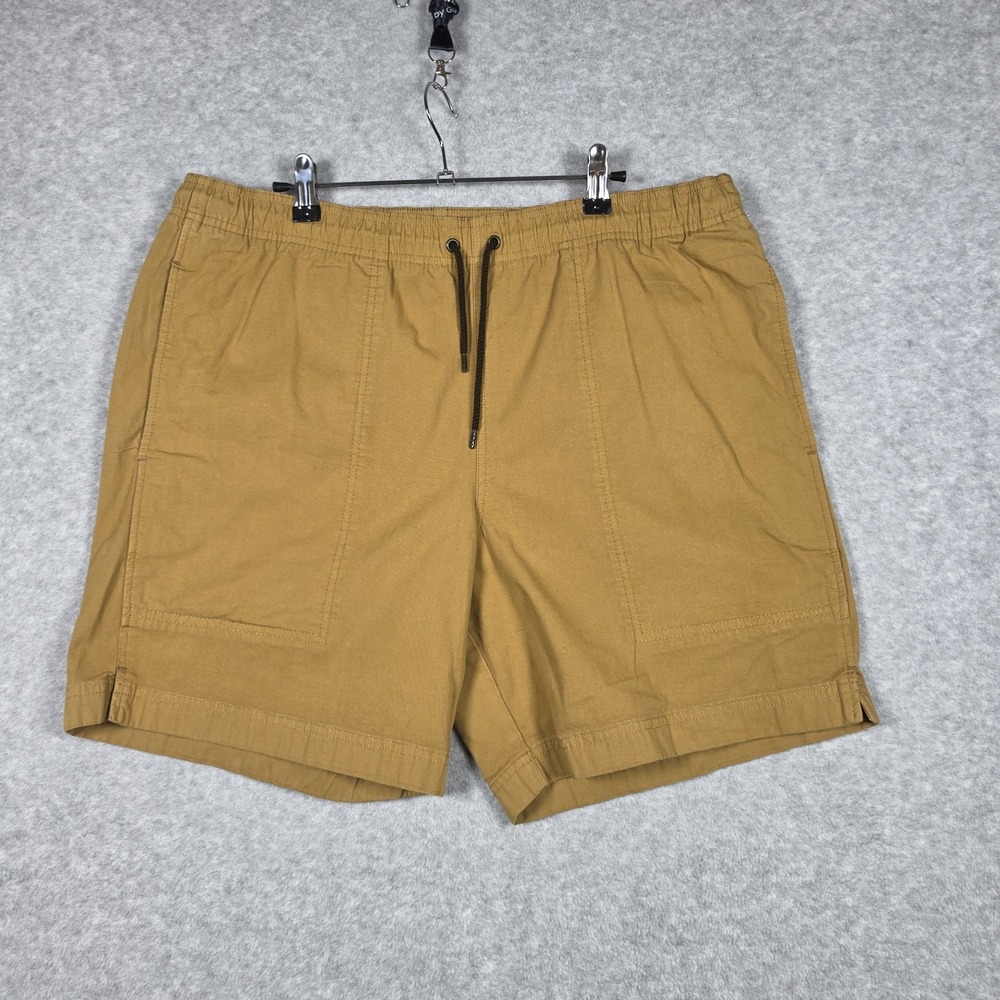 Filson Dry Fall Shorts Men's Size XL Mustard Pull On Drawstring Everyday Cotton